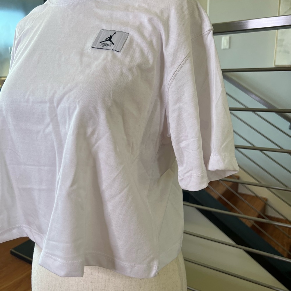 Jordan Nike Essentials Boxy Logo T-Shirt - White - Picture 2 of 14
